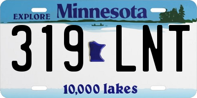 MN license plate 319LNT