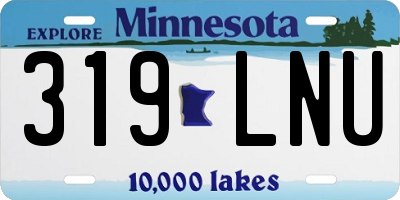 MN license plate 319LNU