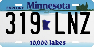 MN license plate 319LNZ
