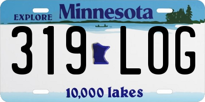 MN license plate 319LOG
