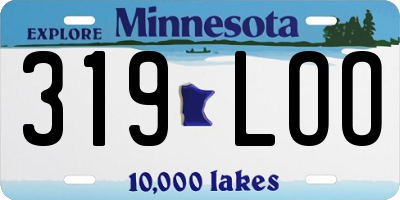 MN license plate 319LOO