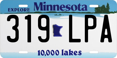 MN license plate 319LPA