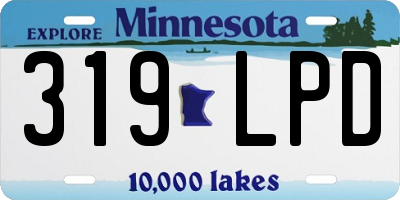 MN license plate 319LPD