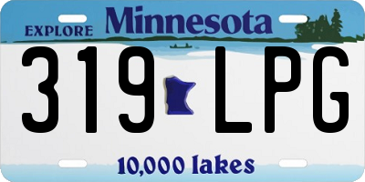 MN license plate 319LPG