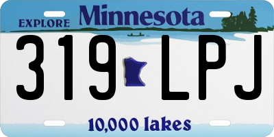 MN license plate 319LPJ