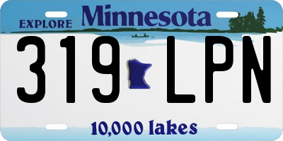 MN license plate 319LPN