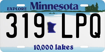MN license plate 319LPQ