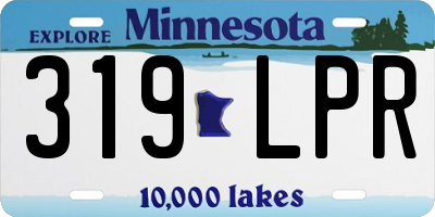MN license plate 319LPR