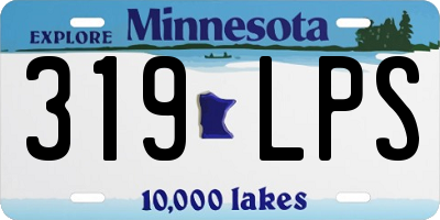 MN license plate 319LPS