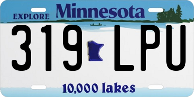 MN license plate 319LPU