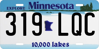MN license plate 319LQC