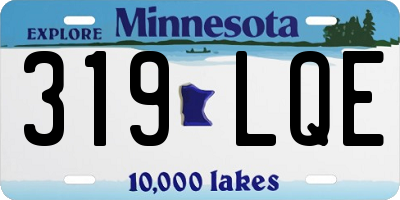 MN license plate 319LQE