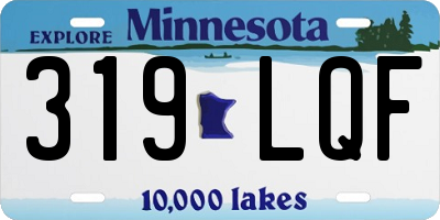 MN license plate 319LQF