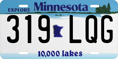 MN license plate 319LQG