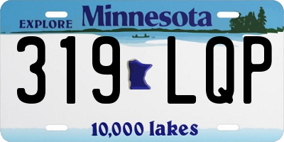 MN license plate 319LQP