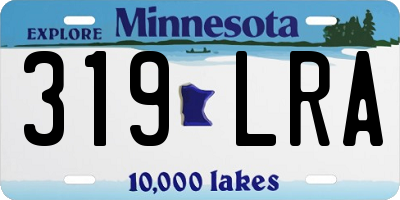 MN license plate 319LRA