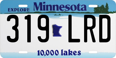 MN license plate 319LRD