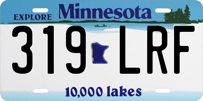 MN license plate 319LRF