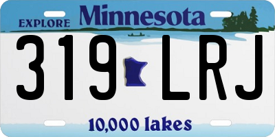 MN license plate 319LRJ