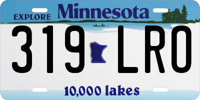 MN license plate 319LRO