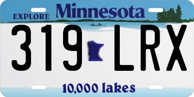 MN license plate 319LRX