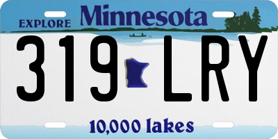 MN license plate 319LRY