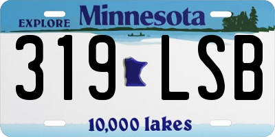 MN license plate 319LSB