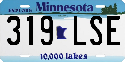 MN license plate 319LSE