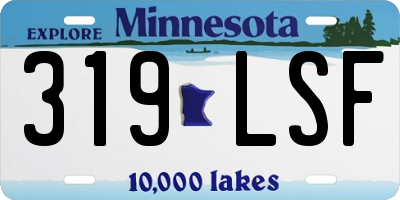 MN license plate 319LSF