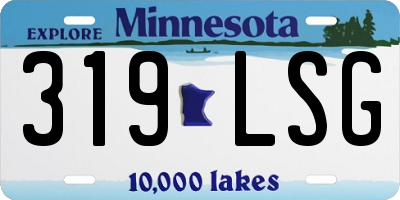 MN license plate 319LSG