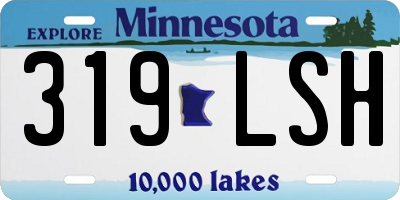 MN license plate 319LSH