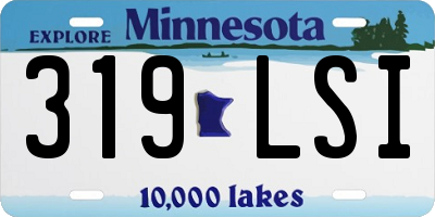 MN license plate 319LSI