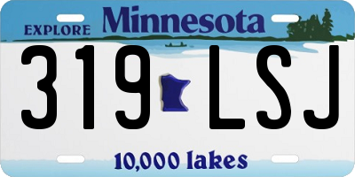 MN license plate 319LSJ