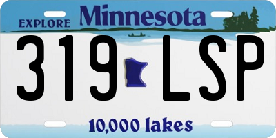 MN license plate 319LSP