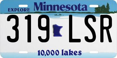 MN license plate 319LSR