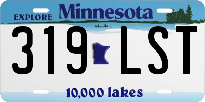 MN license plate 319LST