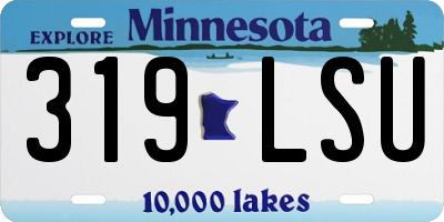 MN license plate 319LSU