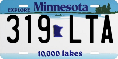 MN license plate 319LTA