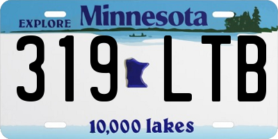 MN license plate 319LTB