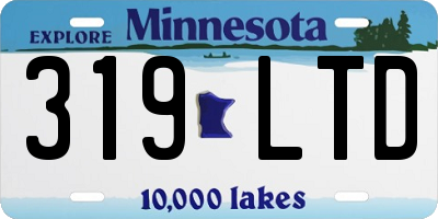MN license plate 319LTD