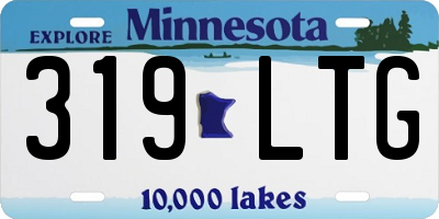 MN license plate 319LTG