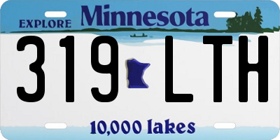 MN license plate 319LTH