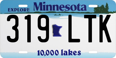 MN license plate 319LTK