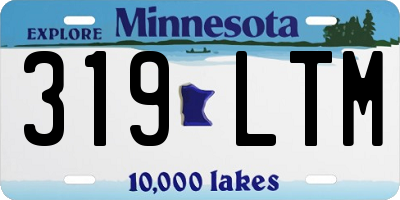 MN license plate 319LTM