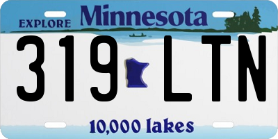 MN license plate 319LTN