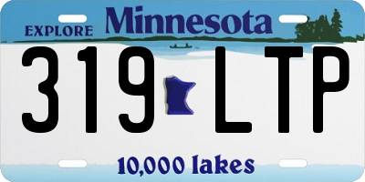 MN license plate 319LTP