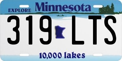 MN license plate 319LTS