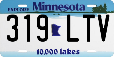 MN license plate 319LTV