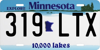 MN license plate 319LTX
