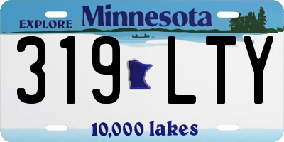 MN license plate 319LTY
